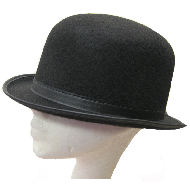Black felt derby hat Clearance