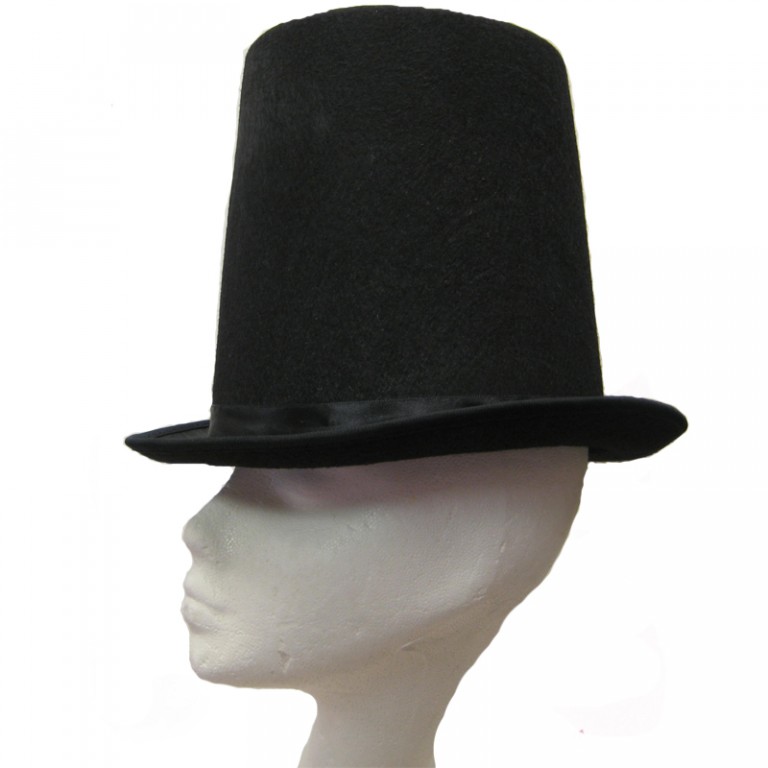 Buy Black Felt Lincoln Stovepipe Top Hat Cappel's