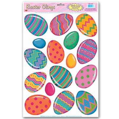 Easter Cling Color Bright Eggs