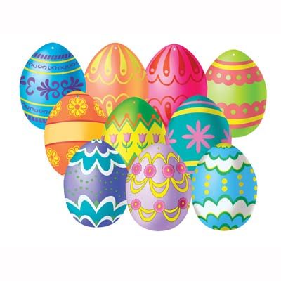 Mini Easter Egg Cutouts