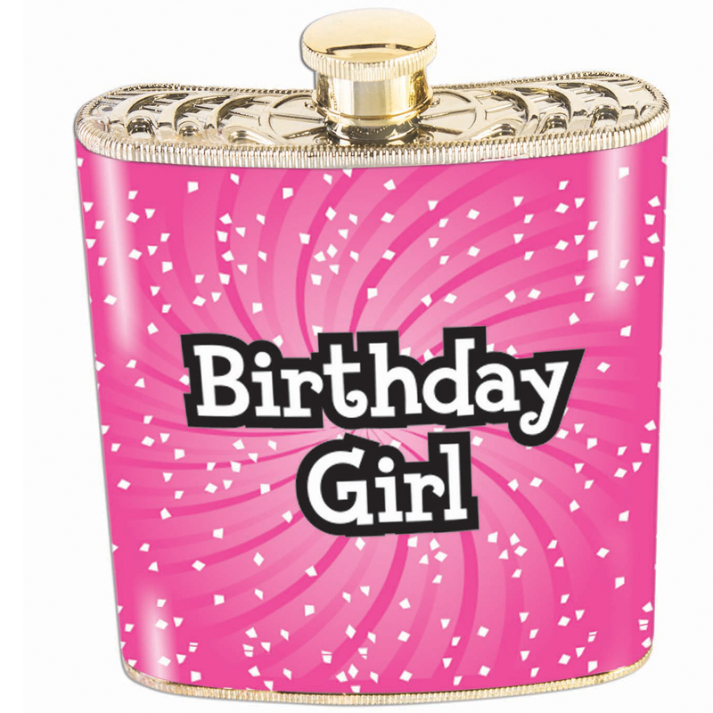 Novelty Plastic Drinking Birthday Flask