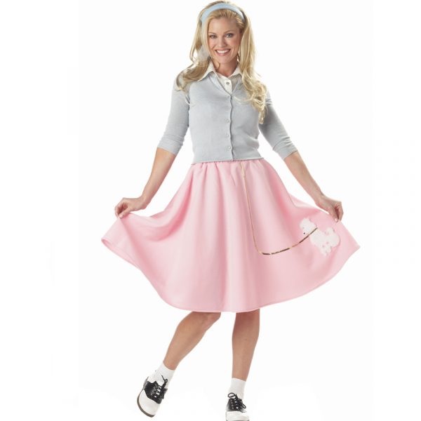 Pink Poodle Skirt Adult 50s Costume
