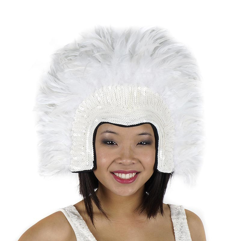 Showgirl Feather Headdress Black or 