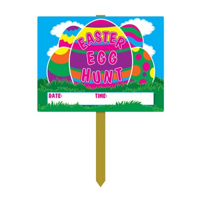 Plastic Easter Egg Hunt Yard Sign