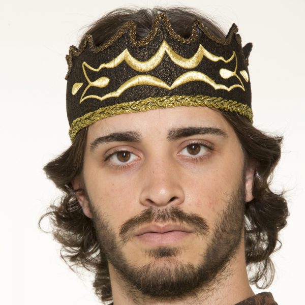 Fabric Medieval Kings Crown Costume Accessory