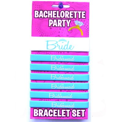 Bachelorette Bride Bridesmaid Rubber Bracelet Set