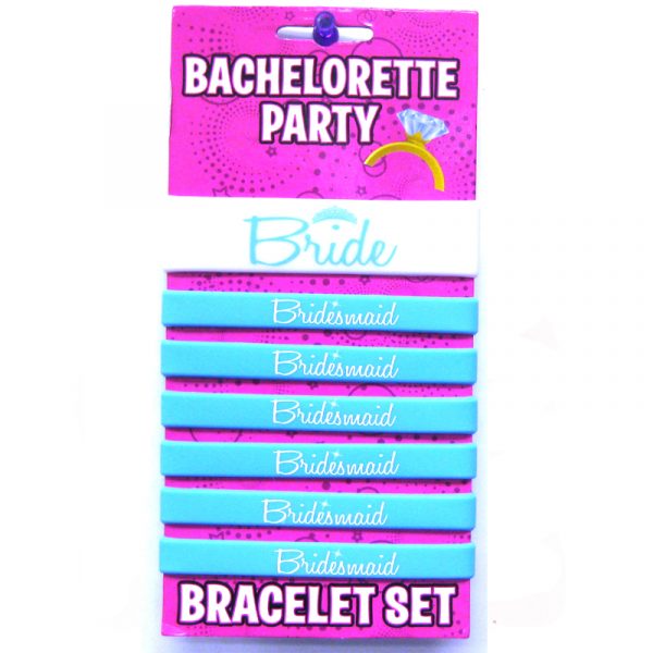 Bachelorette Bride Bridesmaid Rubber Bracelet Set