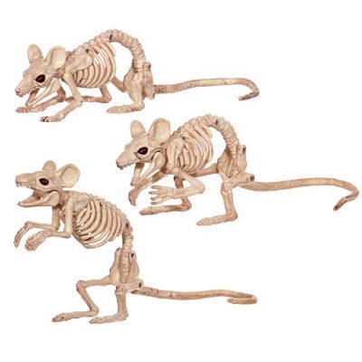 Plastic Creepy Mice Skeletons