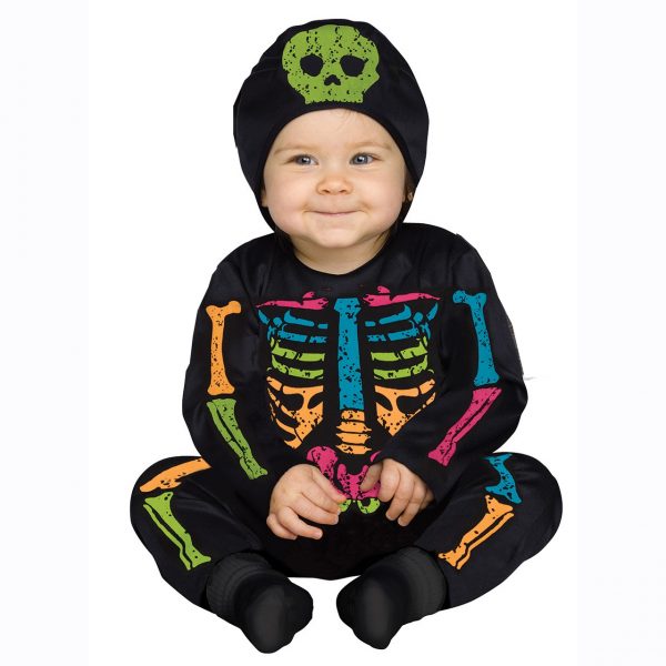Color Bones Infant Skeleton Costume