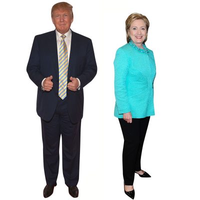 Donald Trump and Hillary Clinton Lifesize Cardboard Stand-ups