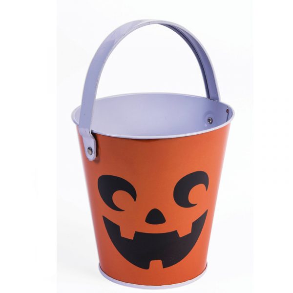 4 inch Metal Halloween Pail Container Bucket