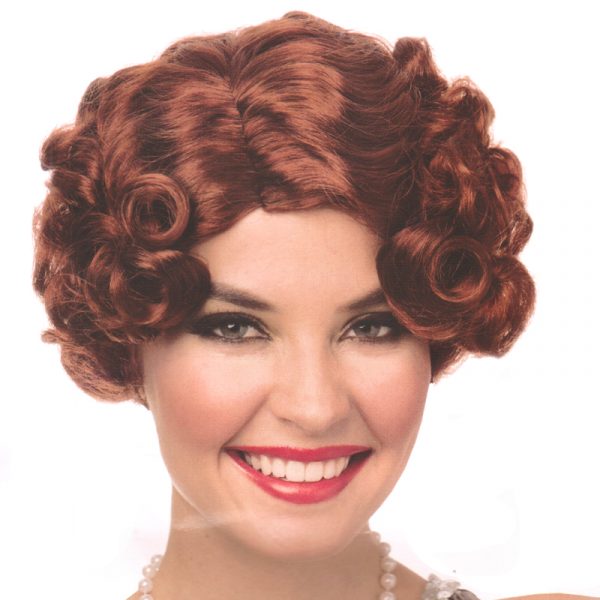 Daisy Wig 20s Short Curly Gatsby Flapper Wig Natural Red