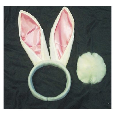 Bunny Ears and Tail Halloween Costume Accessory Kit