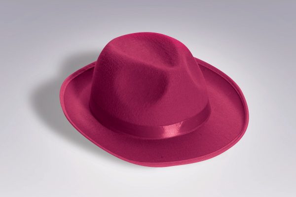 Burgundy Fedora Solid Color Fabric Adult Hat