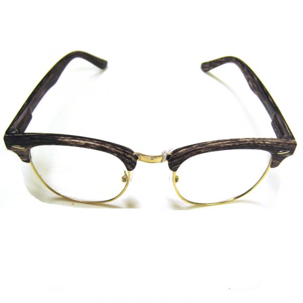 Imitation Bamboo Frame Clear Lens Eyeglasses