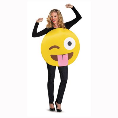 Emoji Face Tongue Out Adult Halloween Costume