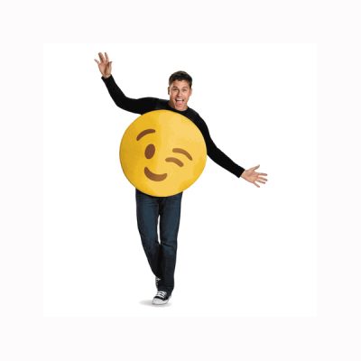 Emoji Face Winking Adult Halloween Costume
