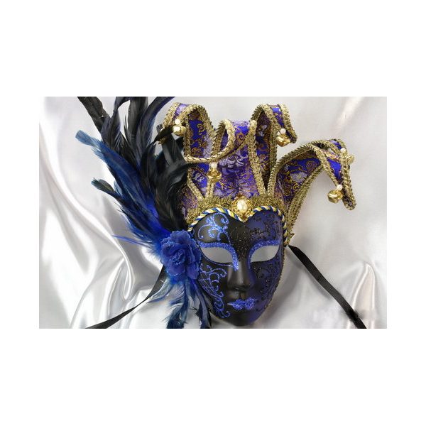 Buy Deluxe Venetian Jester Full Face Mask Assorted Colors Cappel S
