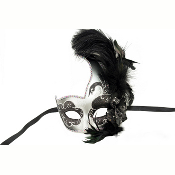 White Blank Venetian Half Mask - Cappel's