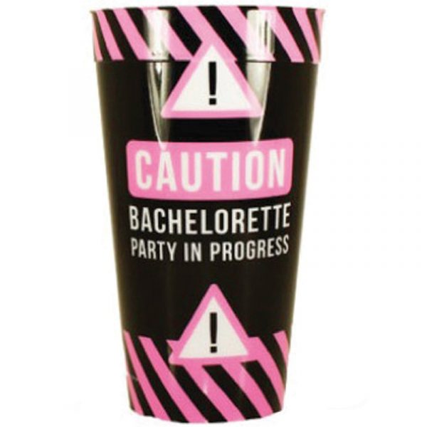 6 Inch Printed Plastic Drinking Cup Bachelorette Party, #Bride