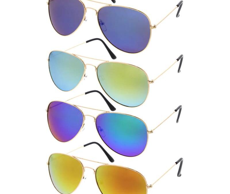 Mirror Lens Aviator Sunglasses