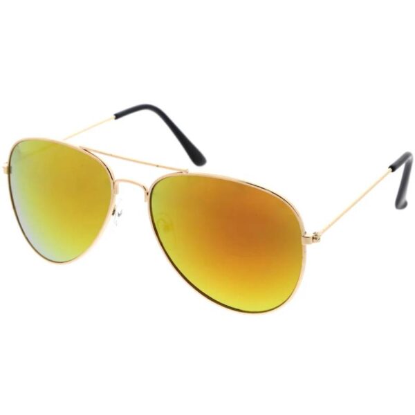 Mirror Lens Aviator Sunglasses YELLOW/ORANGE