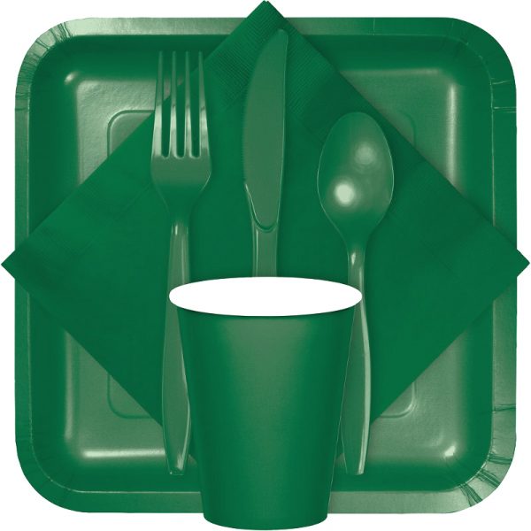 Hunter green tableware