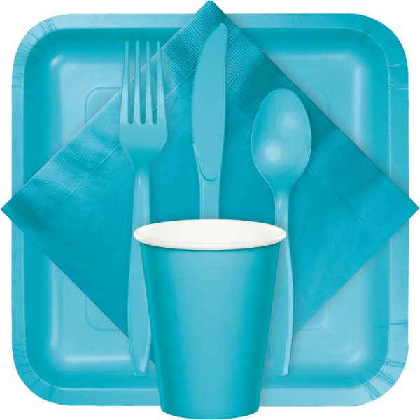 bermuda blue tableware, table coves, utensils