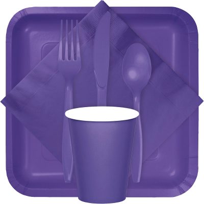 Purple tableware