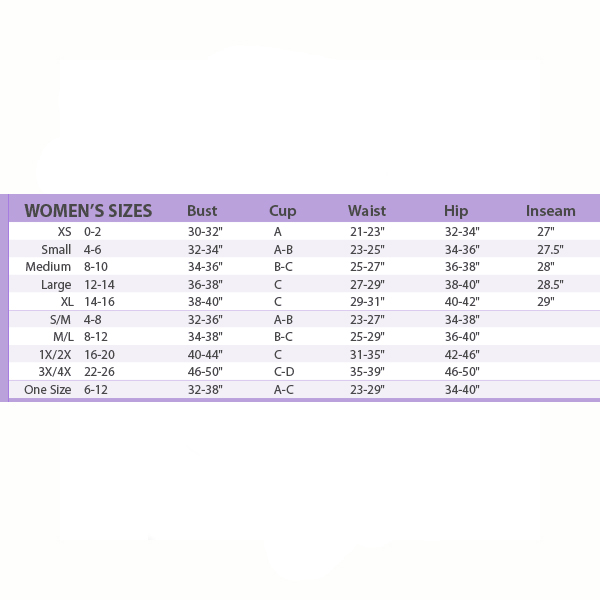 Leg Avenue Size Chart