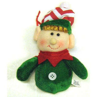 Green Velvet Elf Ornament