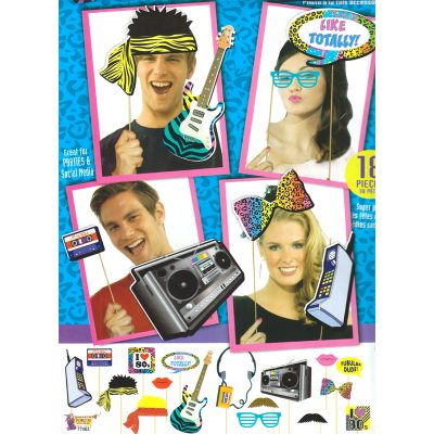 80s party Photo Booth Accessories Set
