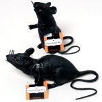 Black Rubber Squeaking Rat
