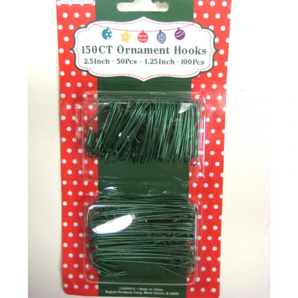 Green Christmas Ornament Hooks