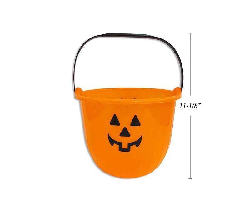 Orange Plastic Jack-O-Lantern Bucket