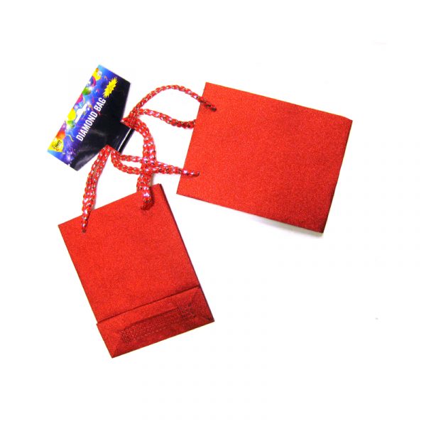 Red Diamond Tote Gift Bags -2 Pack