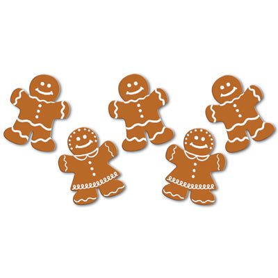 Mini Gingerbread Cutouts Christmas Decoration