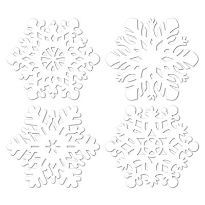Glittered Snowflake Cutouts Assorted Designs - Cappel's