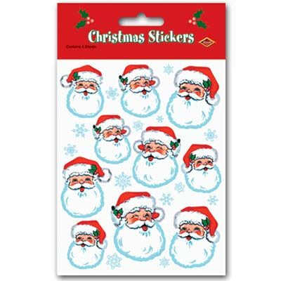 Santa Face Stickers Christmas Decorations