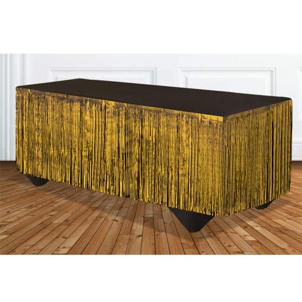 Metallic Vinyl Fringe Tinsel Table Skirt Cappel's