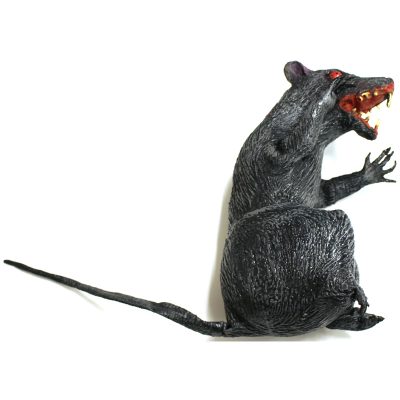 10" Squishy Gothic Rat Halloween Decoration