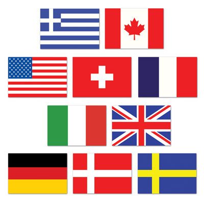 Mini International Flag Cutouts