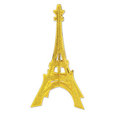 3 D Glittered Eiffel Tower Centerpiece