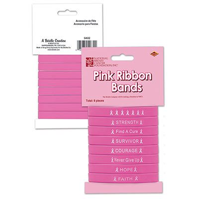 Pink Ribbon Bands - Breast Cancer Awareness