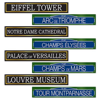 French Street Sign Cutouts