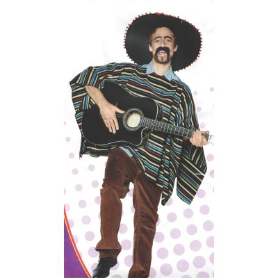 Adult Mexican Poncho Sombrero Combination Set
