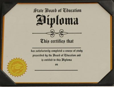 Flat Plastic Diploma