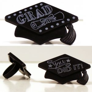 Black Plastic Graduation Rings