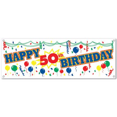 Happy Birthday Sign Banner Age Specific
