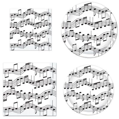 Musical Notes Plates and Napkins
